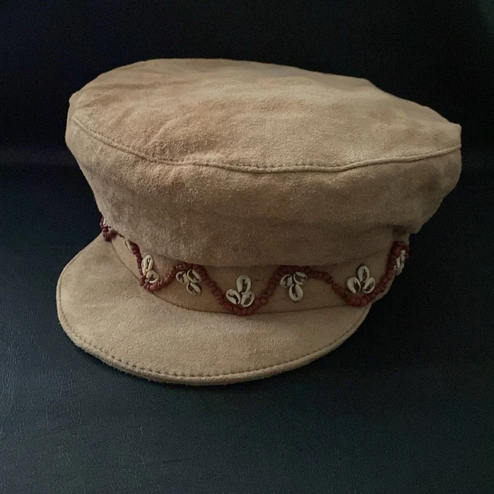 Vintage Corinne Brodbeck Tan Suede Hat - Picture 5 of 7